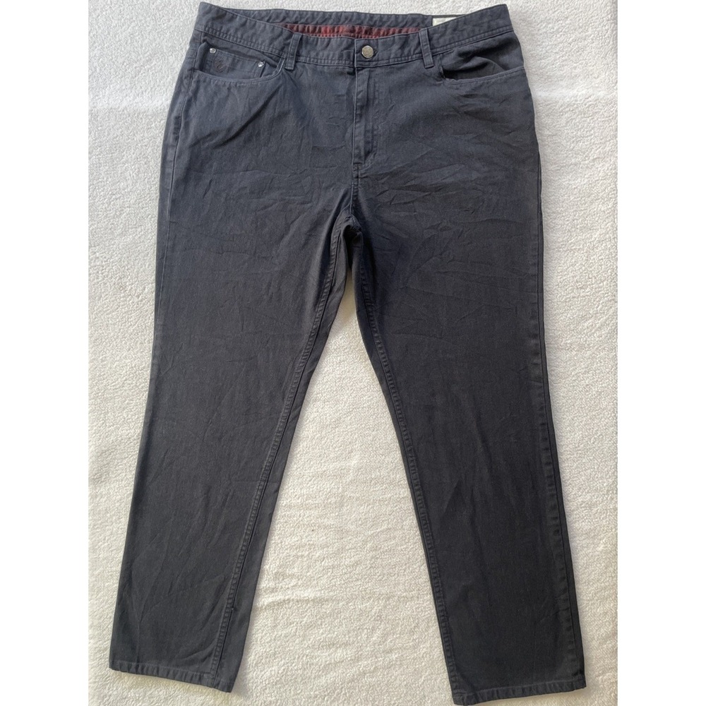 English Laundry Mens 38x32 Pants Charcoal Grey Straight Leg Stretch Cotton Prep - Picture 1 of 16